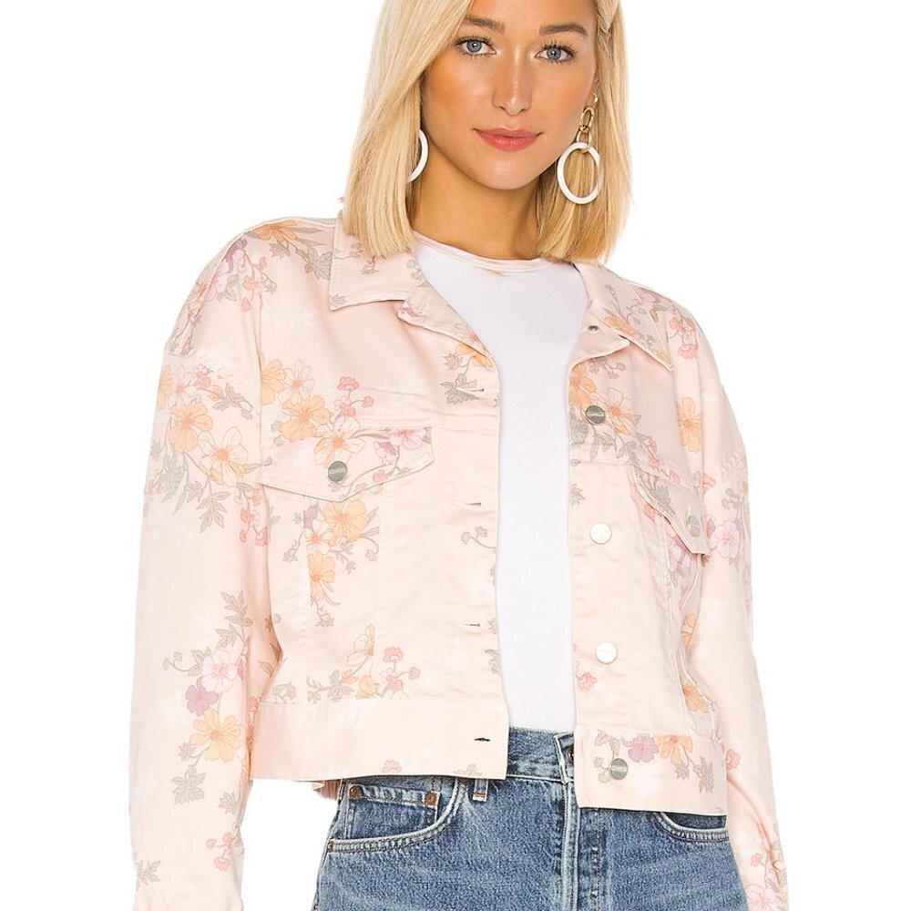 Sanctuary‎ Cropped Floral Denim Jacket Swifty - Picture 2 of 8